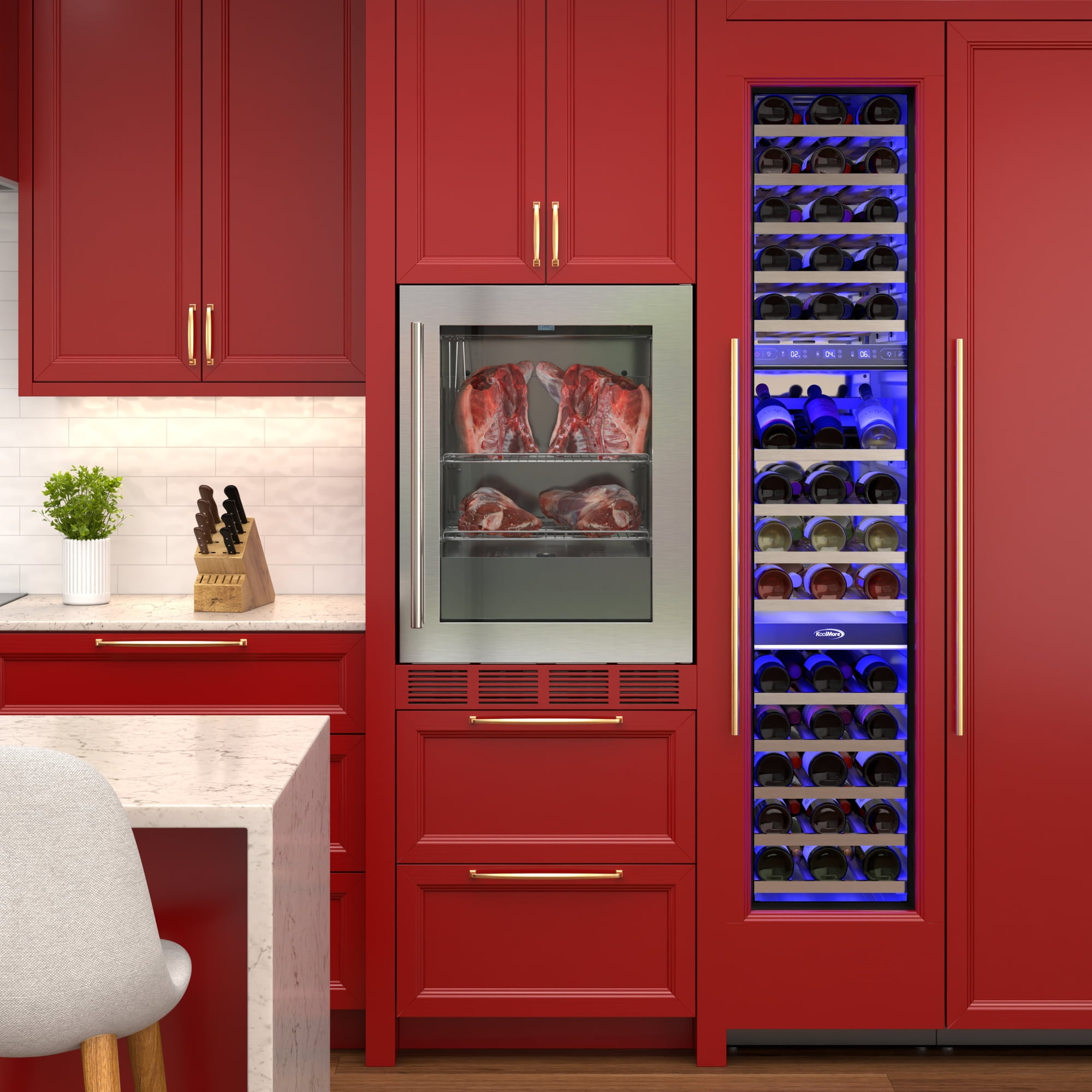 Reserve 24 in. Commercial and Residential Undercounter Dry Aging Refrigerator in Stainless Steel (KM-DAR-34SS)