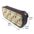 thumbnail image 3 of Lsque Cartoon Vegetables Printed Big Capacity PU Leather Pencil Case Large Pencil Pouch Stationery Pen Bag Pencil Holder for Teen, 3 of 6
