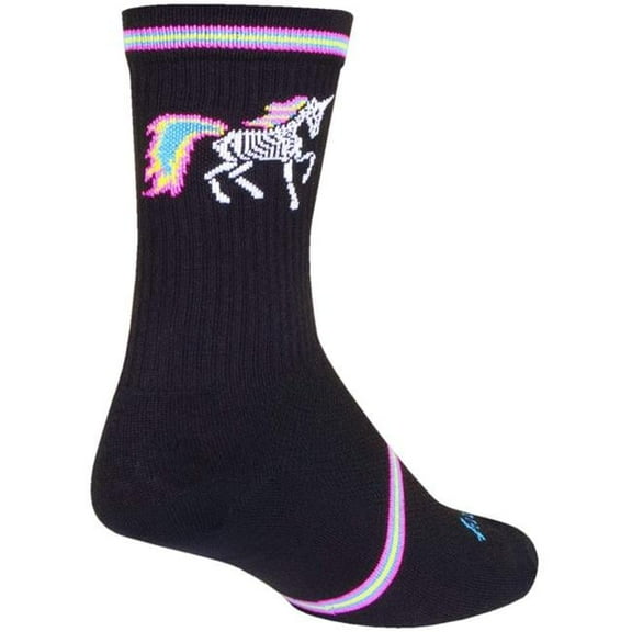 SockGuy Dark Magic Crew Socks - 6 inch, Black/Multi, Small/Medium