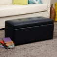 thumbnail image 3 of Warehouse of Tiffany  Ariel Dark Brown Faux-Leather Storage Bench Brown, 3 of 5