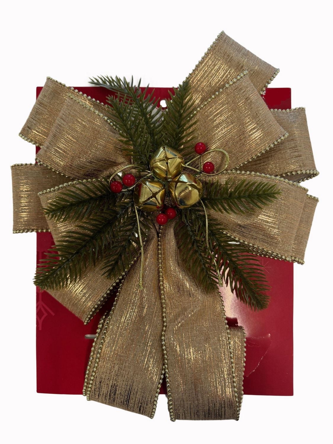 Holiday Time 30-In Christmas Bow, Gold
