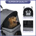 thumbnail image 4 of YRLLENSDAN 4 Wheels Pet Stroller for Medium Dogs, Dog Stroller Small Dogs with Cup Holder Foldable Pet Gear Pet Carriers with Wheels Cat Stroller, 4 of 7