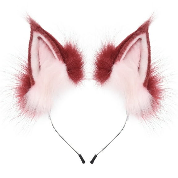 Handmade Wolf Cat Ears Headwear for Party Cute Festival Celebration Accessory