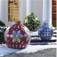 thumbnail image 2 of Bola inflable navideña para exteriores de 60 cm decorada con PVC, bolas grandes con luz brillante, bolas decorativas para árboles, pelota de juguete para exteriores, 2 of 5
