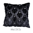 thumbnail image 4 of Halloween Pillow Covers 18x18 Embossed Ghost Throw Pillow Case, Spooky Decorative Couch Pillow Covers for Sofa Living Room Bed, Soft Polyester Spandex Halloween Decor by OVFUIZ, 4 of 9