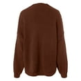 thumbnail image 5 of vigerkar Women's Chunky Cardigan Sweaters Fall Open Front Long Sleeve Ribbed Knit Short Cardigans Outerwear Coats (Brown, XL), 5 of 5