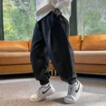 thumbnail image 2 of Pantalones Cargo con forro polar para niños, calzado, pantalones cálidos y cómodos, otoño/invierno, novedad de 2023, 2 of 4