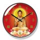 thumbnail image 1 of Reloj de pared Buda de 30 cm, silencioso, cuarzo, rojo y dorado, 1 of 1