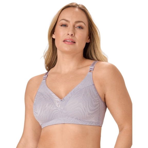 Bali Double Support Lace Wireless Bra Whisper Violet Zebra 34C