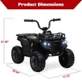 thumbnail image 2 of TROPOW 12V Ride On Toys for Boys,Kids Ride On ATV,4 Wheeler Electric Vehicle for Kids,Battery Powered Quad Toy Vehicle with Music,Horn,High Low Speeds,Led Lights,Electric Ride On Toy,Black, 2 of 7