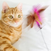 Yuehao Pet Supplies Cat Feather Collar Toy Interactive Cat Toys for Indoor Cats Teasing Stick Collar Funny Cat Toys with Bells and A Variety of Ways to Play for Cats