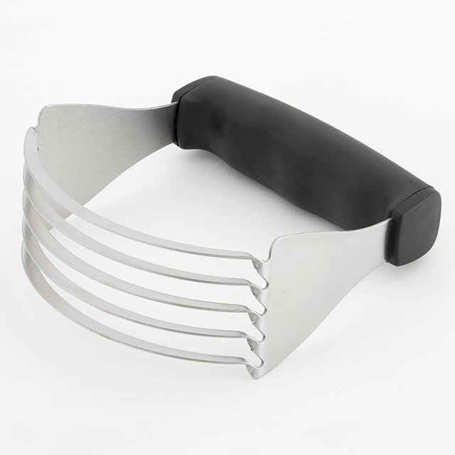 Batidora de masa, cortador de pastelería profesional superior con cuchillas de acero inoxidable resistentes (negro-grande) Ormromra SNFLD827