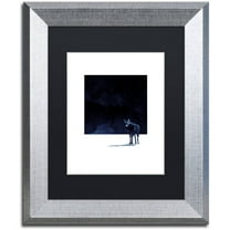 Trademark Fine Art 'I'm Going Back' Canvas Art by Robert Farkas, Black Matte, Silver Frame