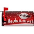 thumbnail image 2 of Christmas Mailbox Covers Magnetic Red Xmas Tree Snowflakes Mailbox Cover Wraps Standard Size 18"X21" Post Letter Box Cover Garden Decorations, 2 of 6