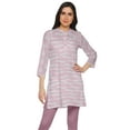 thumbnail image 1 of Moomaya Robes Tuniques Courtes en Poly-Crêpe pour Femmes Kurti Imprimé Mini Tenue d'Été, 1 of 5