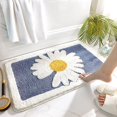 thumbnail image 1 of Azul 40*60cm Tapis De Bain Antidrapant Lavable Coussinets Paillassons Tapis De Douche Tapis De Baignoire Avec Motif De Marguerite, 1 of 5