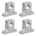 thumbnail image 1 of 4pcs Sk8 Mounting Bracket Aluminum Alloy Hardware, Optical Axis Bracket, Sk Vertical Mount For Linear Rail (silver), 1 of 5