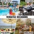 thumbnail image 7 of Round Tablecloth with Umbrella Hole and Zipper, Spill Proof Wrinkle Free Table Cloth, Washable Polyester Patio Table Cover for Picnic BBQS(Blue and White,60 x 60 Inch), 7 of 7