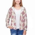 thumbnail image 3 of Cauagu Sparkling Ice Cream Print Sun Protection Jacket for Teen,Full-Zipper Long Sleeve Sun Shirts with Pockets UV Hoodie Shirts Outdoor Athletic Jacket-Small, 3 of 7