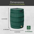 thumbnail image 4 of Good Ideas Rain Wizard Rain Storage Collection Rain Barrel 50-Gallon, 4 of 9