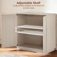 thumbnail image 4 of LKTART 31.5" Mid Century Modern Sideboard Buffet Cabinet with Storage, 2 Doors & Adjustable Shelf, Freestanding Credenza Console for Living Room Entryway Dining Room, Rock Grey, 4 of 7