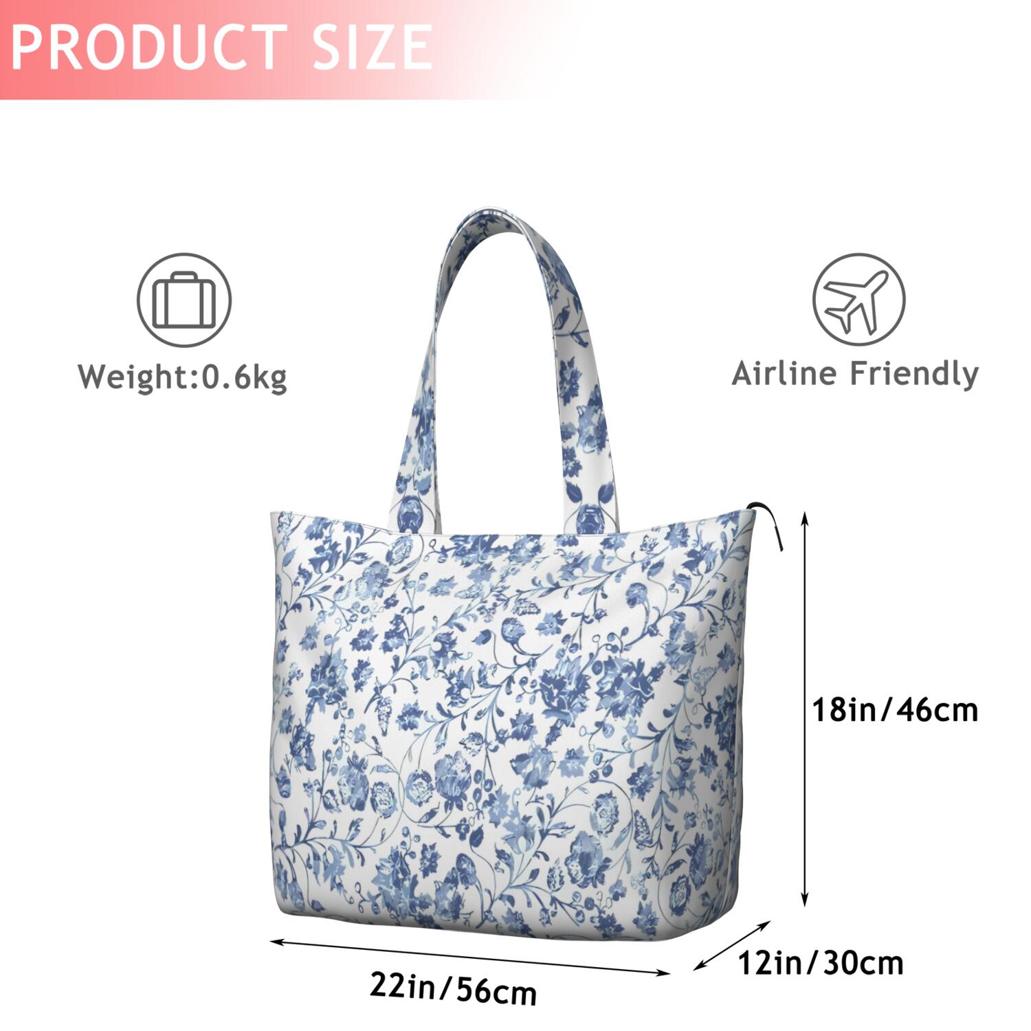 Pioneer Flower Floral Print Pattern Travel Tote Bags for Women Carry On,Large Weekender Bags for Women Travel,Multi Functional Duffle Bag for Work,Shopping,Sports