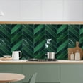 thumbnail image 3 of Alwayspon 10 Sheets 3D Wall Tile Stickers for Kitchen Bathroom and Durable Design 114 X 9 Inch Dark Green, 3 of 3