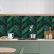 thumbnail image 3 of Alwayspon 10 hojas de pegatinas de vinilo 3D para azulejos de pared Pegatinas para cocina y baño 11,4 x 9 pulgadas Verde oscuro, 3 of 7