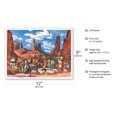 thumbnail image 2 of Navajo Encampment - Monument Valley Utah - United Air Lines - Vintage Airline Travel Poster by Millard Sheets c.1952 - Master Art Print (Unframed) 9in x 12in, 2 of 4