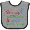thumbnail image 3 of Inktastic Welder Like Daddy Boys or Girls Baby Bib, 3 of 4