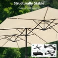 thumbnail image 5 of HAIMULI 15FT Outdoor Patio Umbrella with Base Included, Double Sided Pool Umbrellas with Fade Resistant Canopy, Large Table Umbrella for Deck, Market, Backyard, 5 of 8