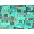 thumbnail image 1 of Ahgly Company Indoor Rectangle Patchwork Turquoise Blue Transitional Area Rugs, 4' x 6', 1 of 4