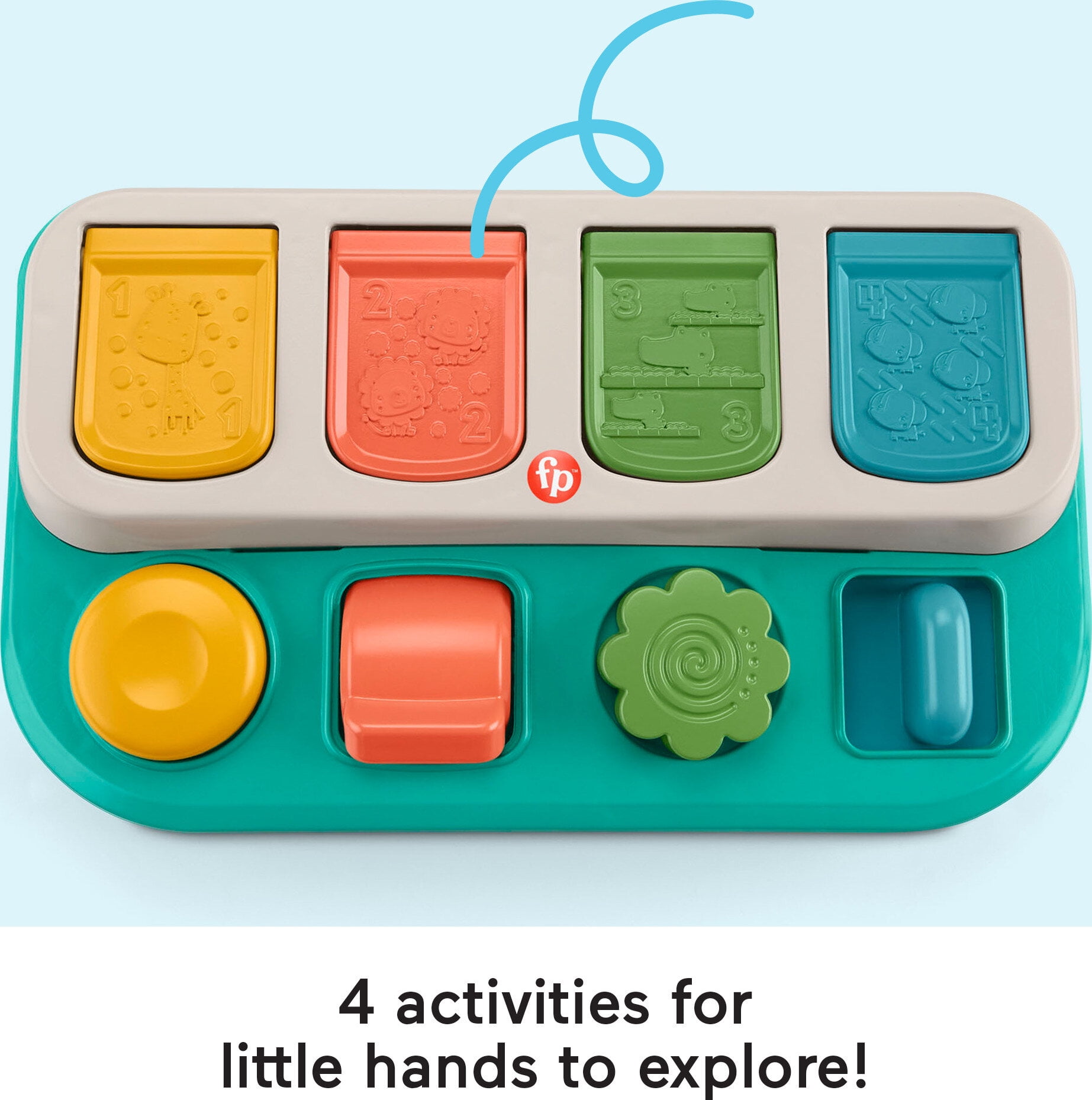 Fisher-Price Busy Buddies Pop-Up Infant Fine Motor Toy For Ages 9+ Months