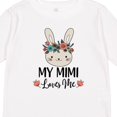 thumbnail image 4 of Inktastic My Mimi Loves Me Granddaughter Bunny Girls Long Sleeve Toddler T-Shirt, 4 of 5