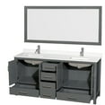 thumbnail image 6 of Wyndham Collection Wcs141472d-Qtz-Unsm70 Sheffield 72" Free Standing Double Basin Vanity, 6 of 7