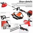 thumbnail image 5 of Mohsoe Gas Powered 5-in-1 Multi-Function Garden Trimmer: 52cc 2-Cycle Weed Eater, Hedge Trimmer, Brush Cutter, Pole Saw with Extension, Red for Home & Lawn Use, 5 of 7