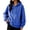 Blue, variant on Zip Up Jackets for Women Fall Fashion Hoodie Sport Casual Long Sleeve Hooded Crop Sweatshirt Coat with Pocket (XL, Black)