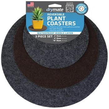 Drymate  Coaster Mat Reversible, Charcoal/Brown, (6, 8, 10)