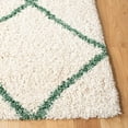 thumbnail image 6 of SAFAVIEH Hudson Amias Plush Geometric Shag Area Rug, Ivory/Green, 7' x 7' Round, 6 of 8