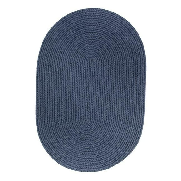 Rhody Rug S102R096X096 Solid 8' Round Wool Rug Sailor Blue Rug
