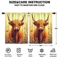 thumbnail image 2 of Blackout Kids Curtains,Highland Cow Childrens Insulated Curtains Set Of 2,Bedroom Essentials,Toddler Room Decor 42x54in(106x137cm), 2 of 4