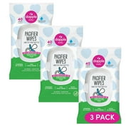 Pacifier Wipes, for Baby and Toddlers, Diaper Bag Essentials, Fragrance Free 40 Ct, Pack of 3