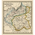 thumbnail image 2 of Stieler 12x13 Black Ornate Wood Framed with Double Matting Museum Art Print Titled - Eastern Europe Prussia Poland - Stieler 1852, 2 of 4