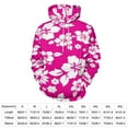 thumbnail image 2 of Red with White Hibiscus Hawaiian Flower Pattern Men's Women Vintage 3D Hooded Sweatshirt - All-Season Loose Fit Streetwear, 2 of 6