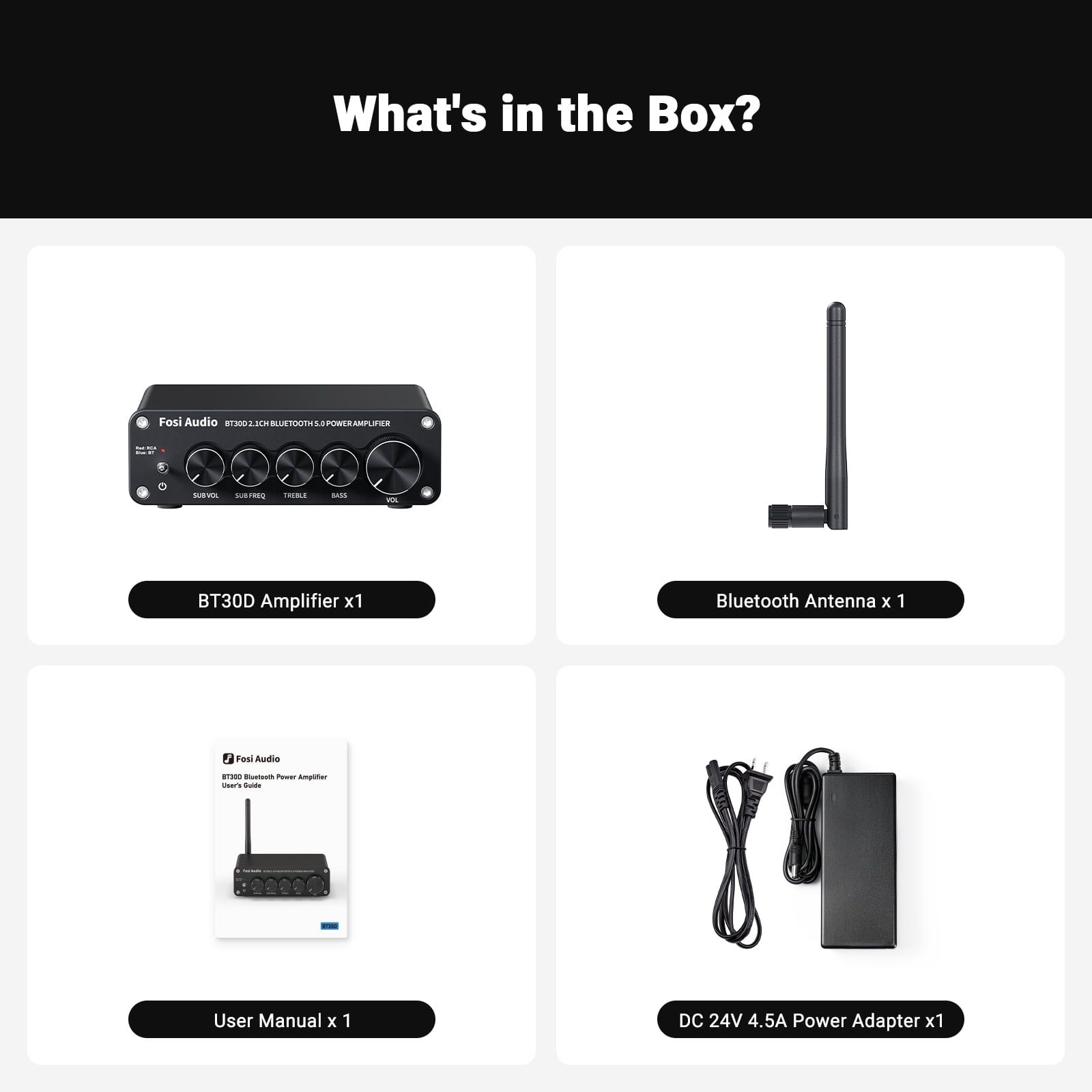 Fosi Audio BT30D Bluetooth Stereo Receiver Amplifier with