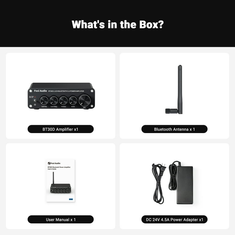 Fosi Audio BT30D Bluetooth Stereo Receiver Amplifier with