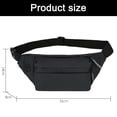 thumbnail image 2 of Riñonera, bolso de pecho multifuncional, moda sencilla, bolso de mensajero deportivo expandible, negro, 2 of 5