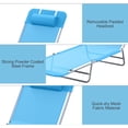 thumbnail image 4 of Outsunny Chaise Longue d'Extérieur, Siège Inclinable Portable et Réglable, Chaise Longue Pliante pour Patio, Camping, Plage, Bronzage avec Oreiller, Bleu, 4 of 10
