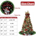 thumbnail image 3 of Merry Christmas Night. mare BE Fore. Xmas Tree Skirt 48 Inches Lace-up Jack and Sally Artificial Black Green Tree Skirt, Funny Holiday Party Indoor Decoration Home Decor, 3 of 7