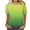 Z6 Green, variant on UsYezik Summer Tops for Women Round Neck Gradient Tops Casual Summer Blouses Short Sleeve Basic Pullover Shirts Trendy Blouses Tops Gift for Women Green M